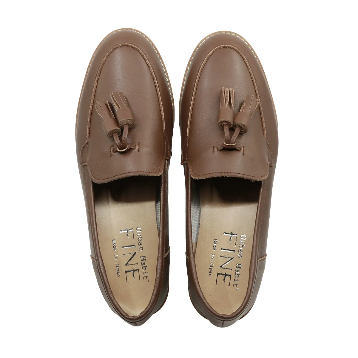 Kinu Brown  Extra Soft Tassle Loafers