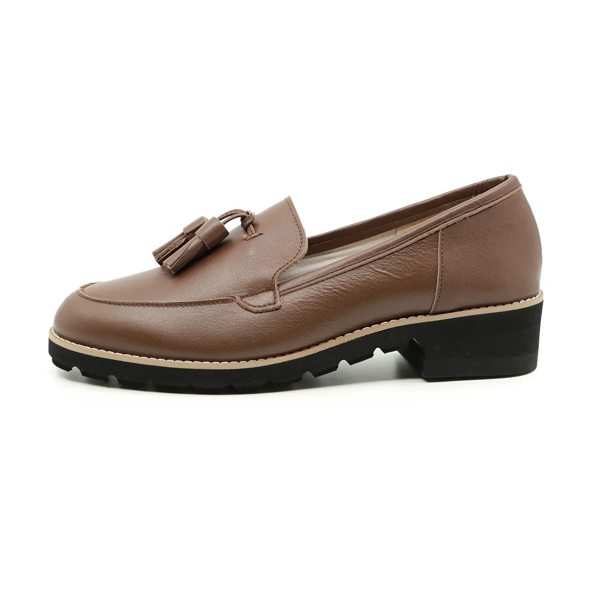 Kinu Brown  Extra Soft Tassle Loafers