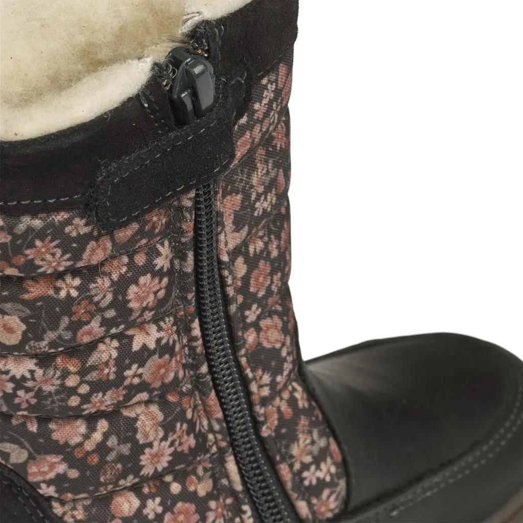 Koa High Tex Inside Zip - black granite winter flowers