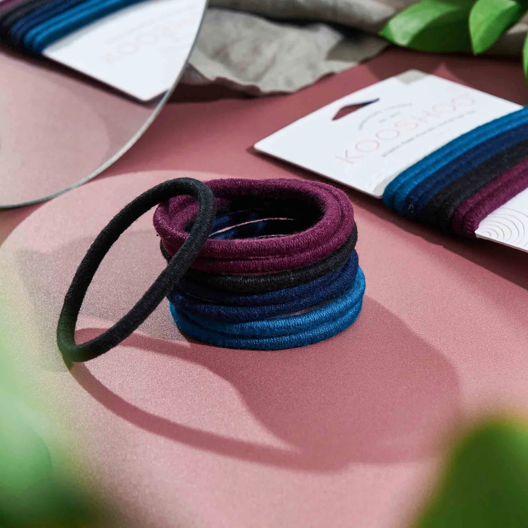 Kooshoo - Plastic Free Mondo Hair Ties - Dark Hues 8 Pack