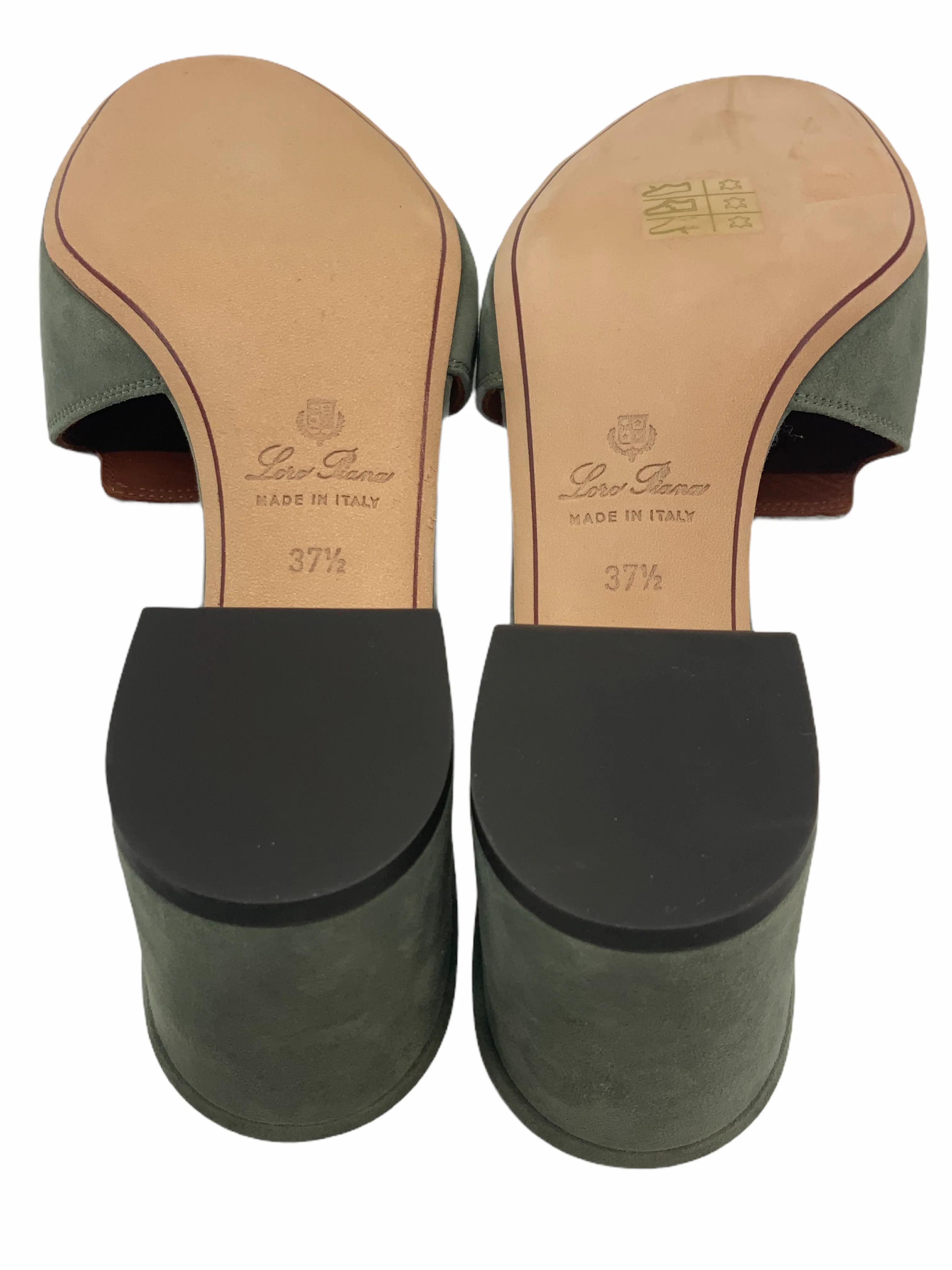 Loro Piana My Charms Suede Slide Mules Size 7.5