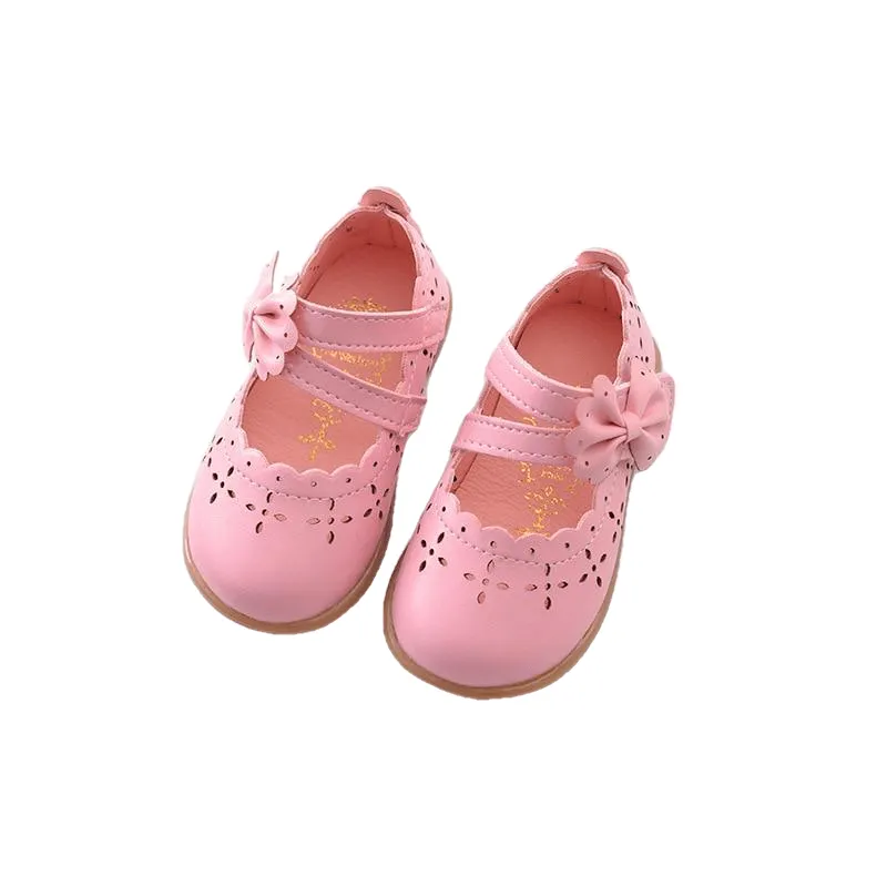 Lovely Breathable Hollow Out Bowtie Princess Shoes For Girls'