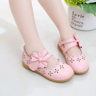 Lovely Breathable Hollow Out Bowtie Princess Shoes For Girls'