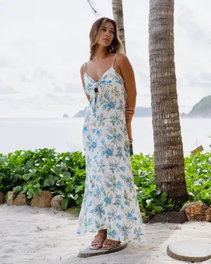 Madilyn Blue Floral Midi Dress