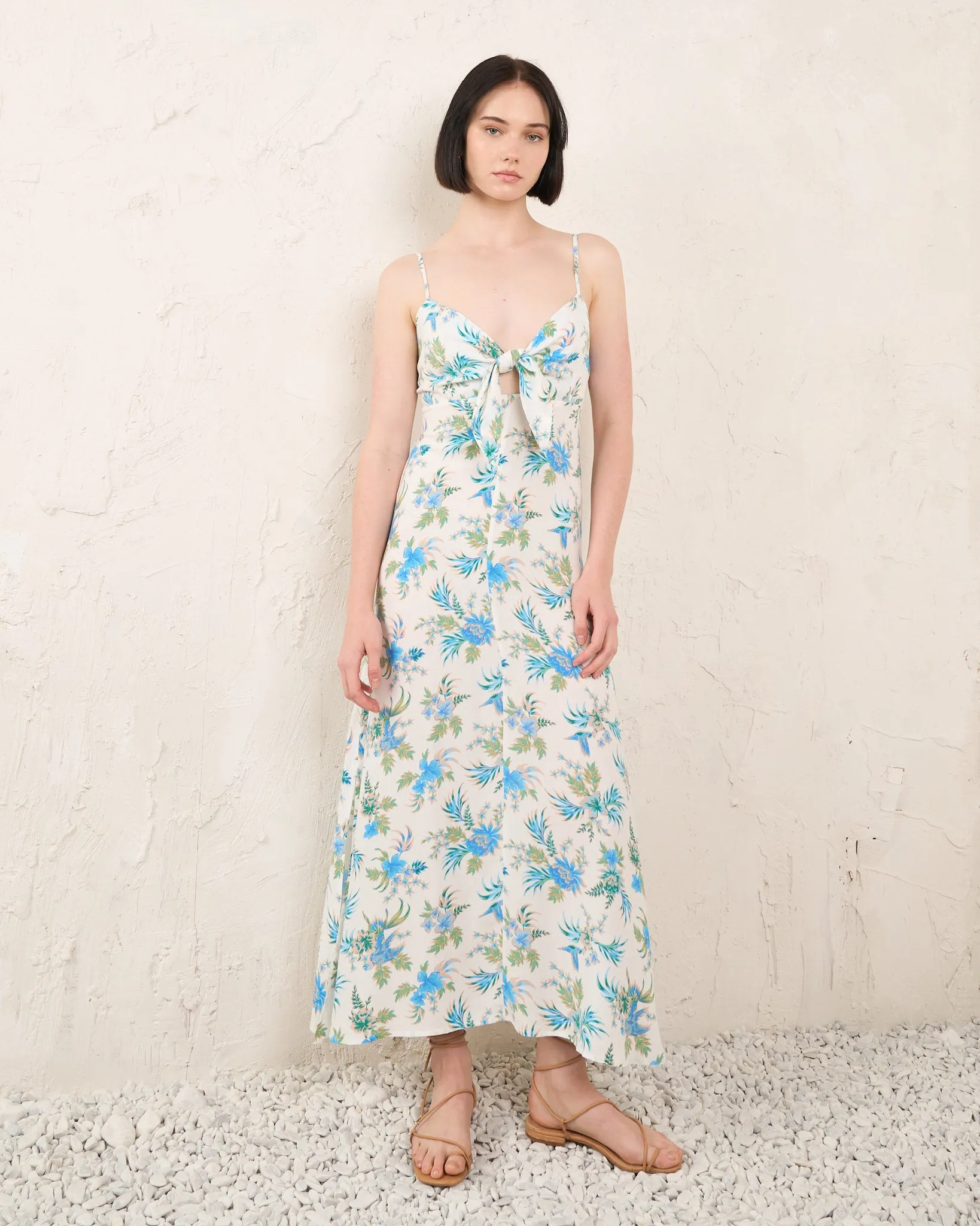 Madilyn Blue Floral Midi Dress