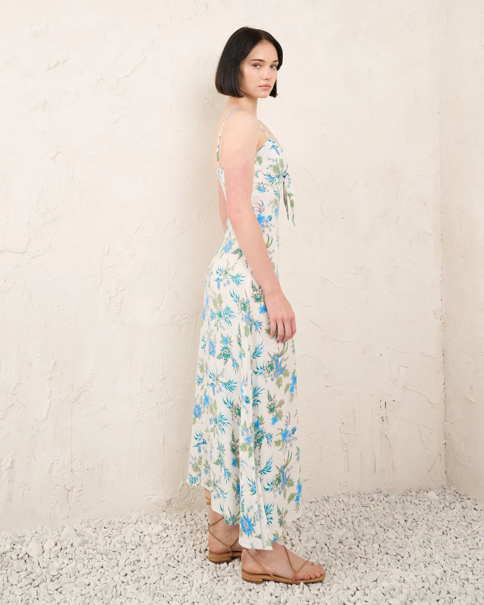 Madilyn Blue Floral Midi Dress