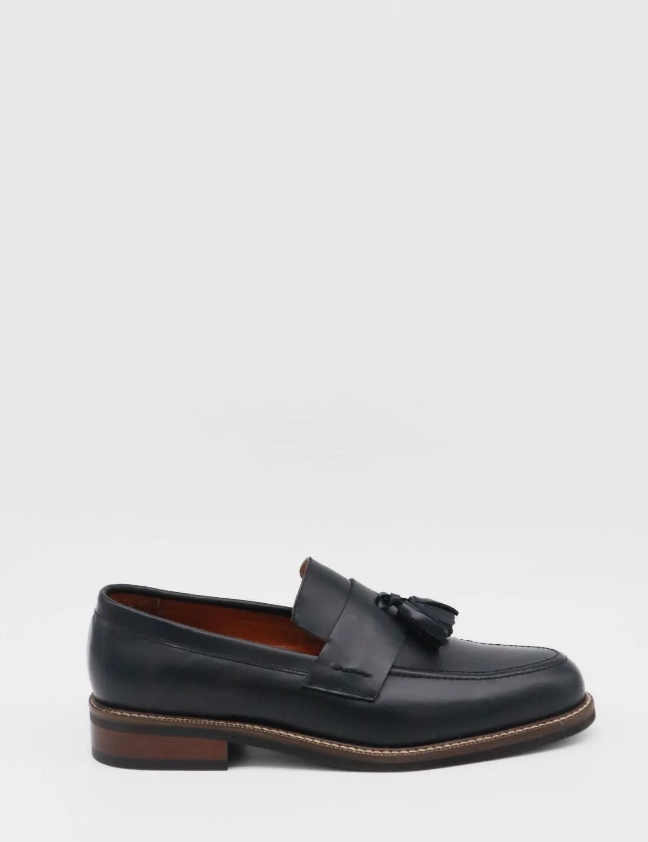 Manhattan loafers in black leather mens shoes