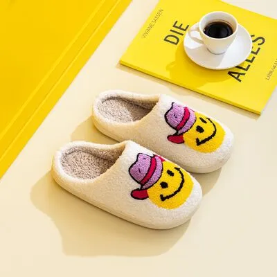 Melody Smiley Face Slippers - Cowboy