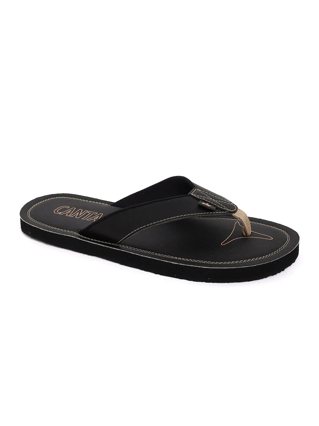 Men Black Slipper