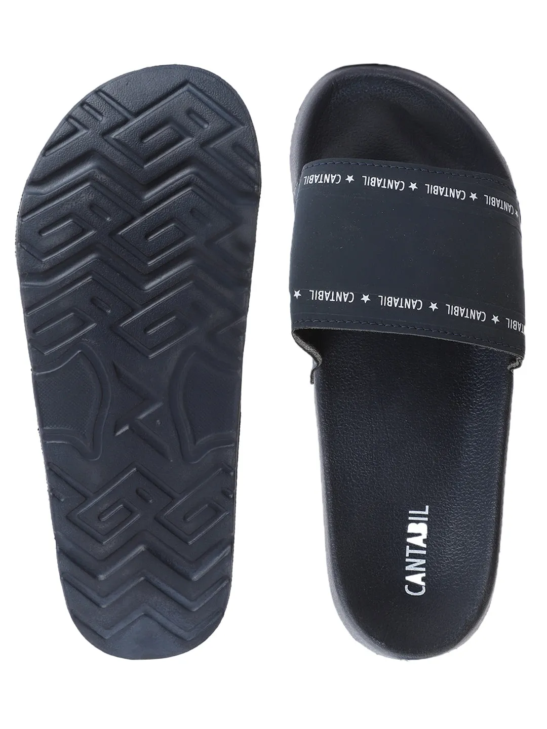 Mens Navy Slippers