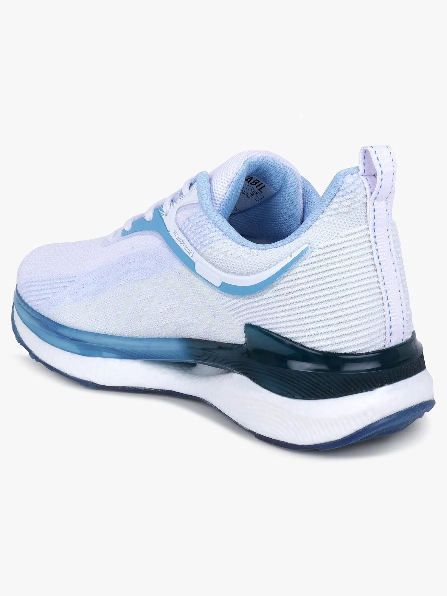 Men's Sky Blue Solid Lace-Up Running Shoes