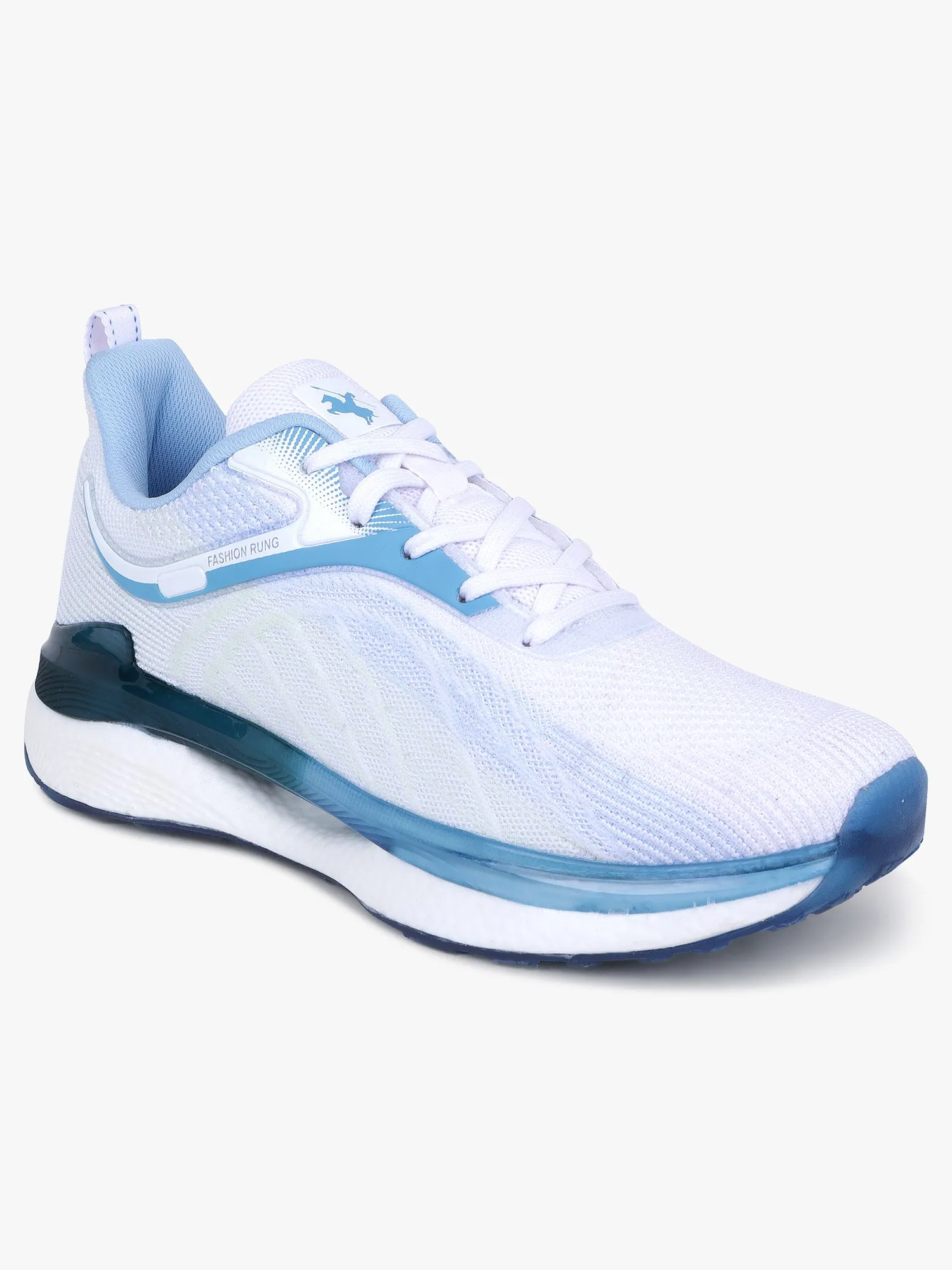 Men's Sky Blue Solid Lace-Up Running Shoes