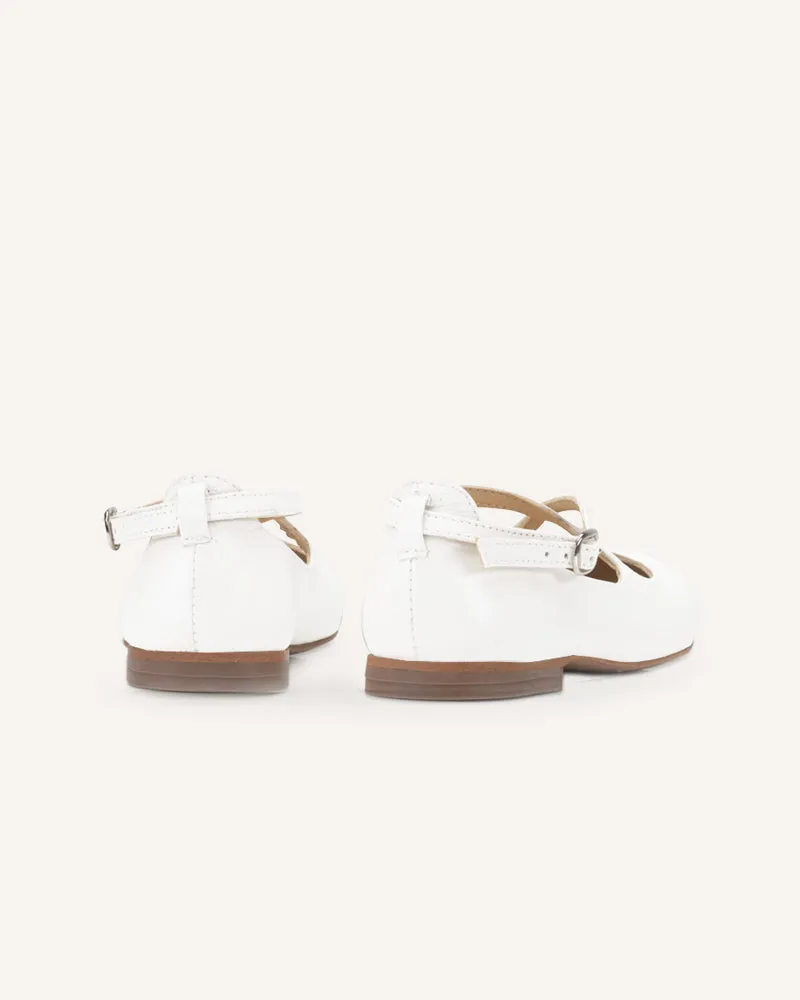 Mini White Lover Flats