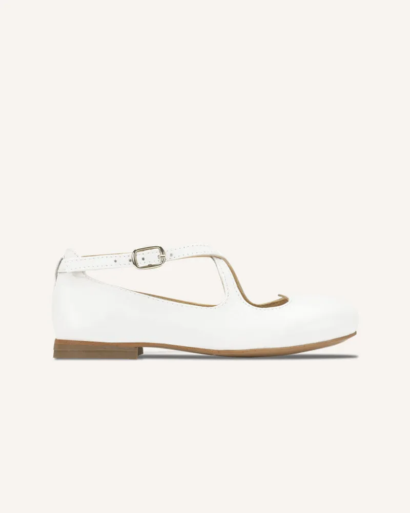 Mini White Lover Flats