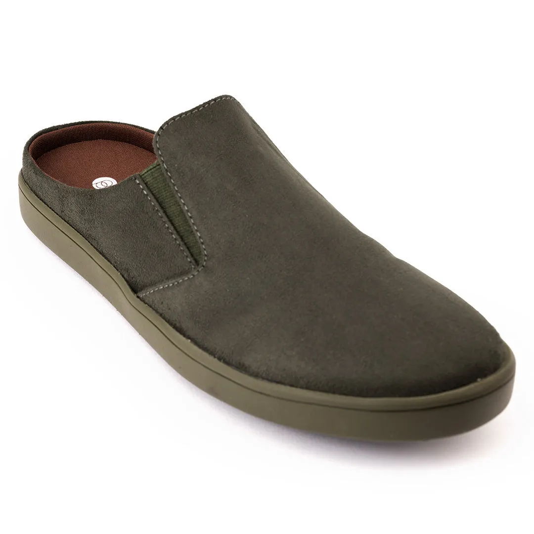 Nest Mules Vegan Suede Green Women Slip-ons Thrift Edit