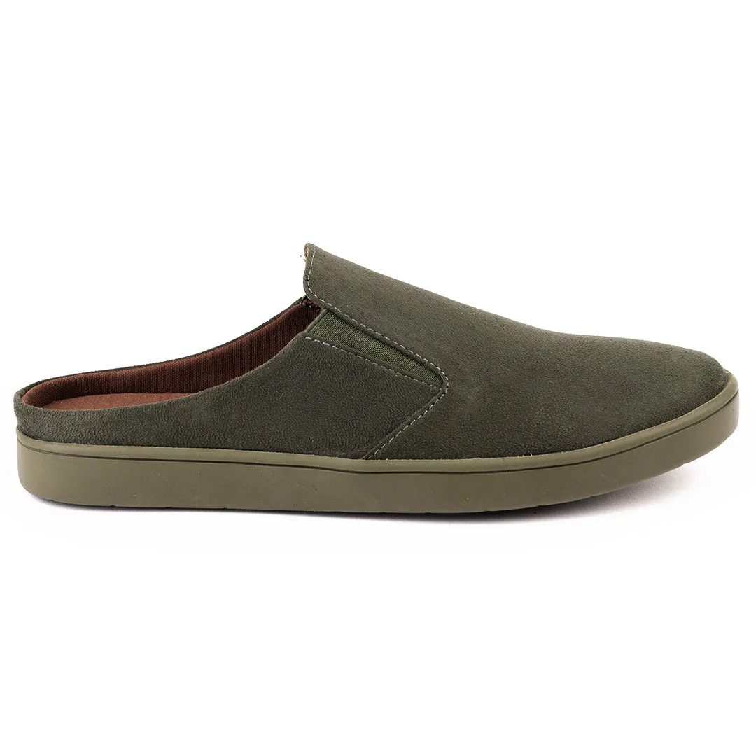 Nest Mules Vegan Suede Green Women Slip-ons Thrift Edit