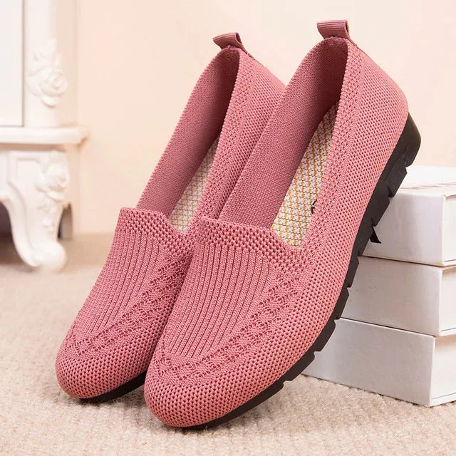 New Mesh Breathable Sneakers | Women's Slip-On Casual Shoes | Lightweight Fabric Loafers