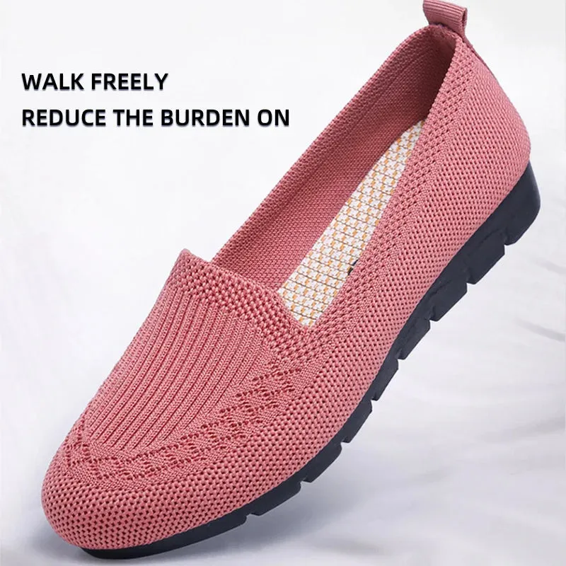 New Mesh Breathable Sneakers | Women's Slip-On Casual Shoes | Lightweight Fabric Loafers