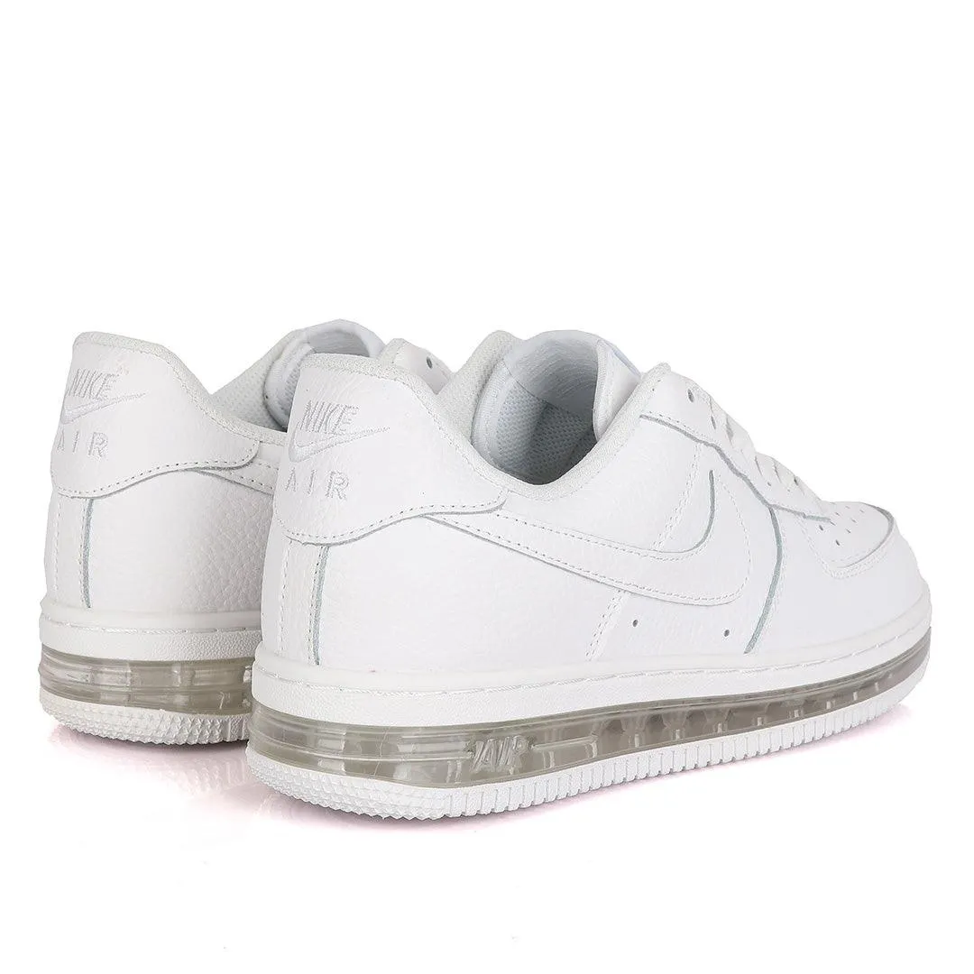 NK Force 1 Translucent Panel Designed Sneakers- White