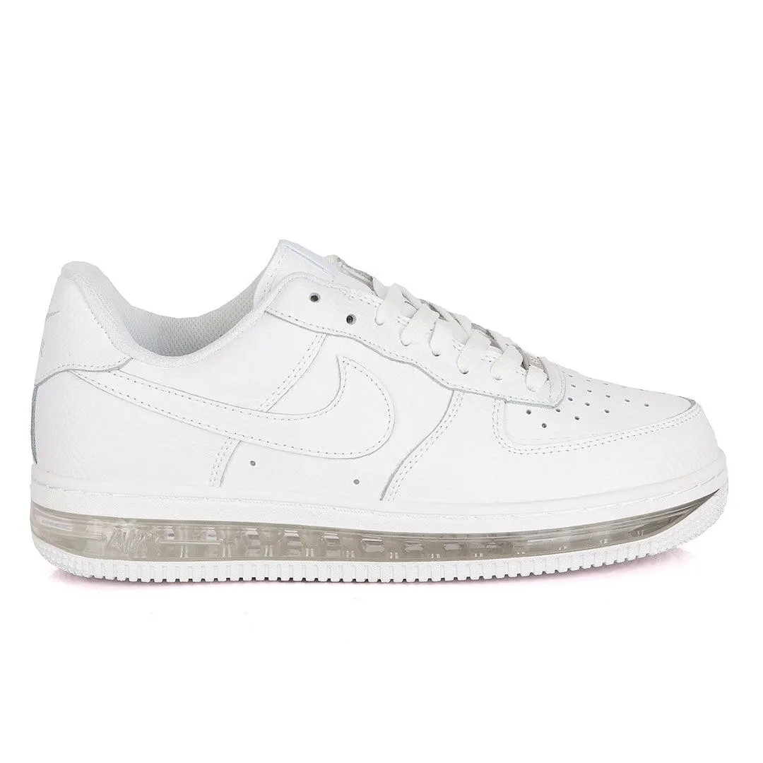 NK Force 1 Translucent Panel Designed Sneakers- White