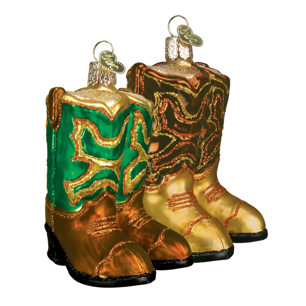 Old World Christmas Ornament - Pair of Cowboy Boots