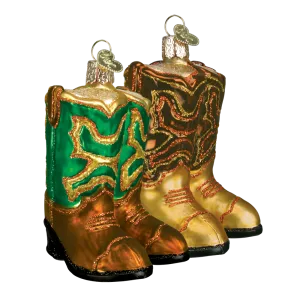 Old World Christmas Ornament - Pair of Cowboy Boots