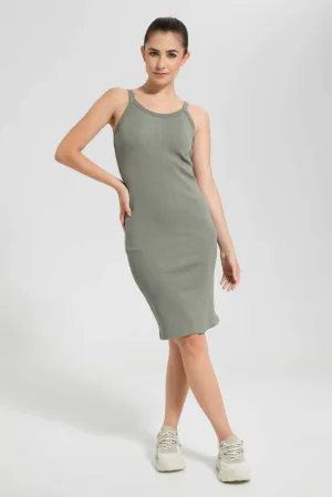 Olive Plain Dress