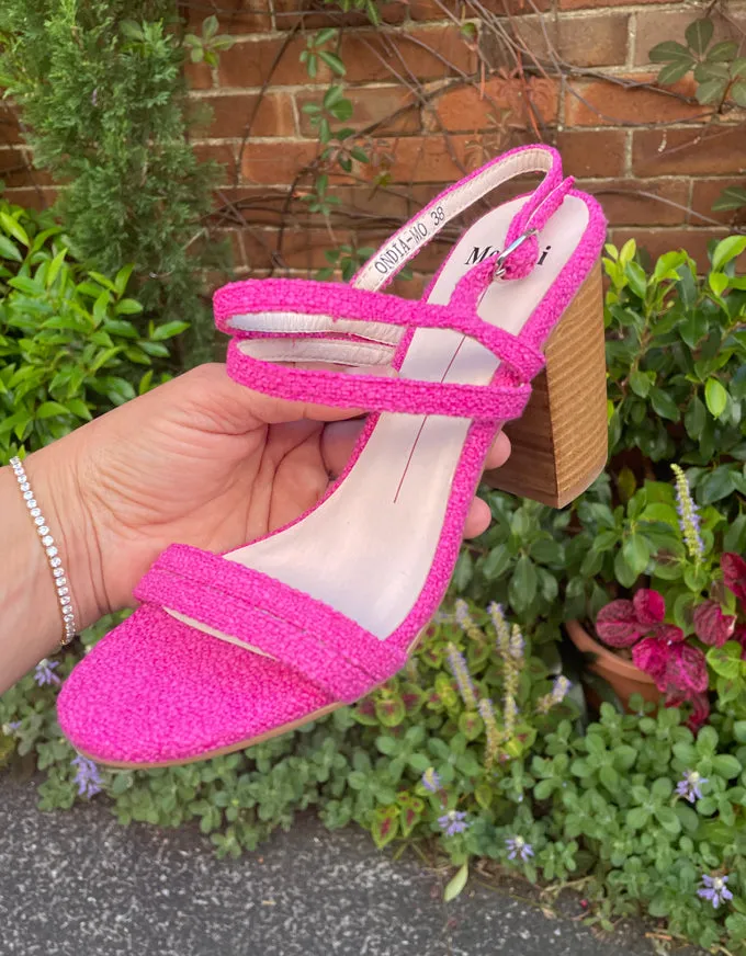 Ondia Fuchsia Tweed Heels