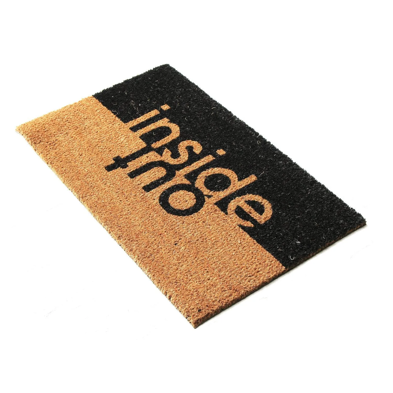 OnlyMat Inside Out Design Natural Coir Doormat - 45cm x 75cm