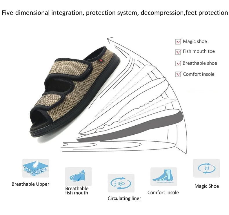 Owlkay Wide Diabetic Shoes For Swollen Feet - NW6018