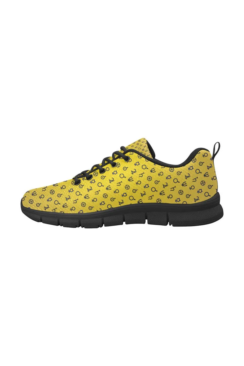 Planet Symbol Gold Women's Breathable Running Shoes