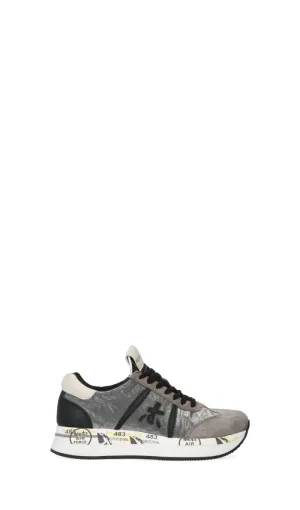 PREMIATA CONNY Sneakers trendy  donna argento in suede/tessuto