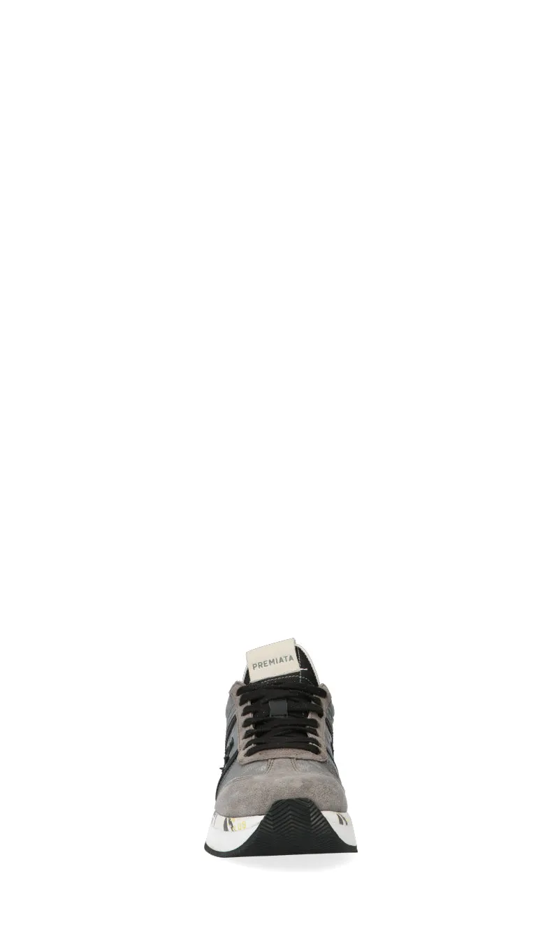 PREMIATA CONNY Sneakers trendy  donna argento in suede/tessuto