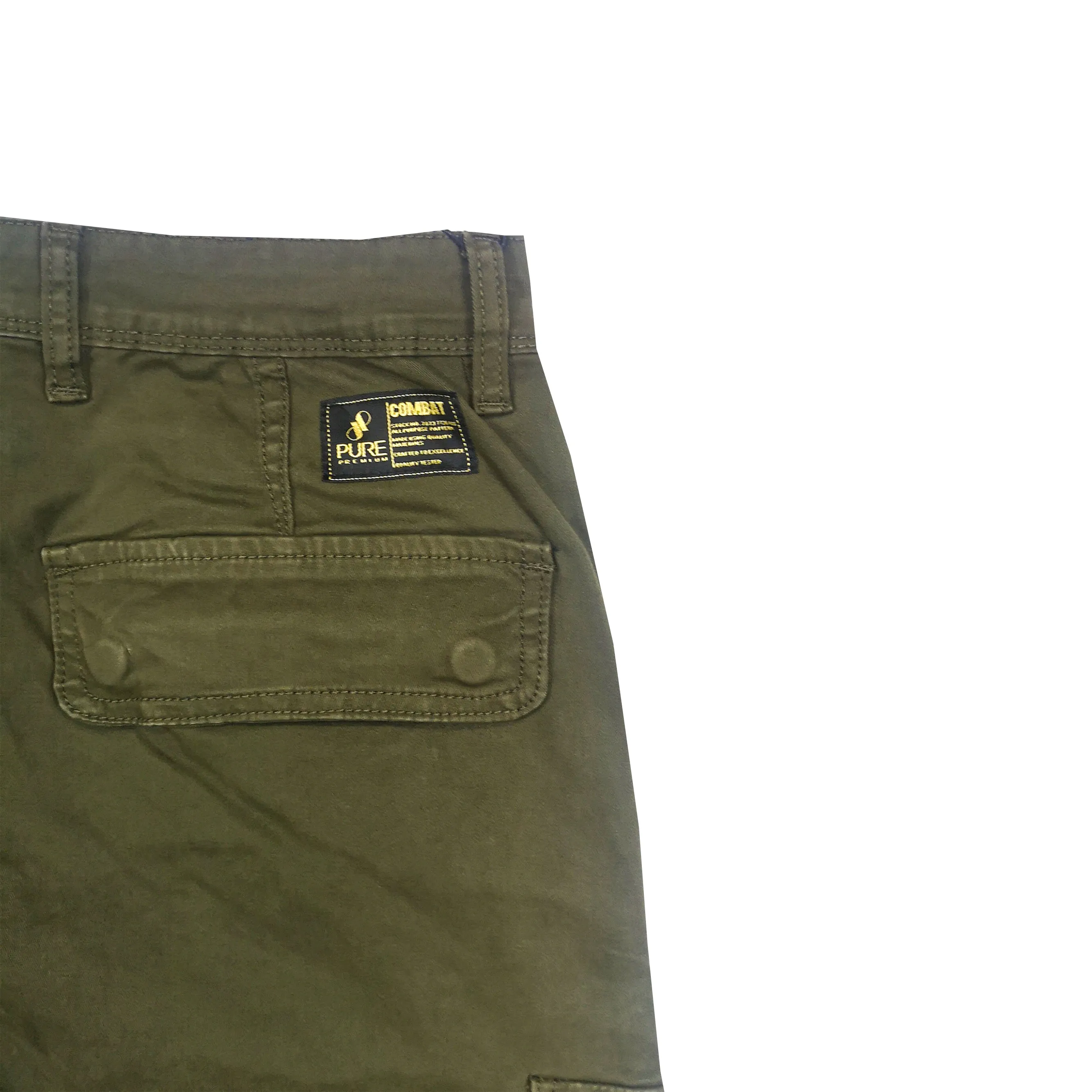 Pure Premium Giovani Olive Green Cargo Pants