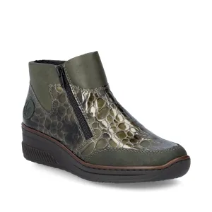 Rieker Womens Boot 48754-54 Green Combi