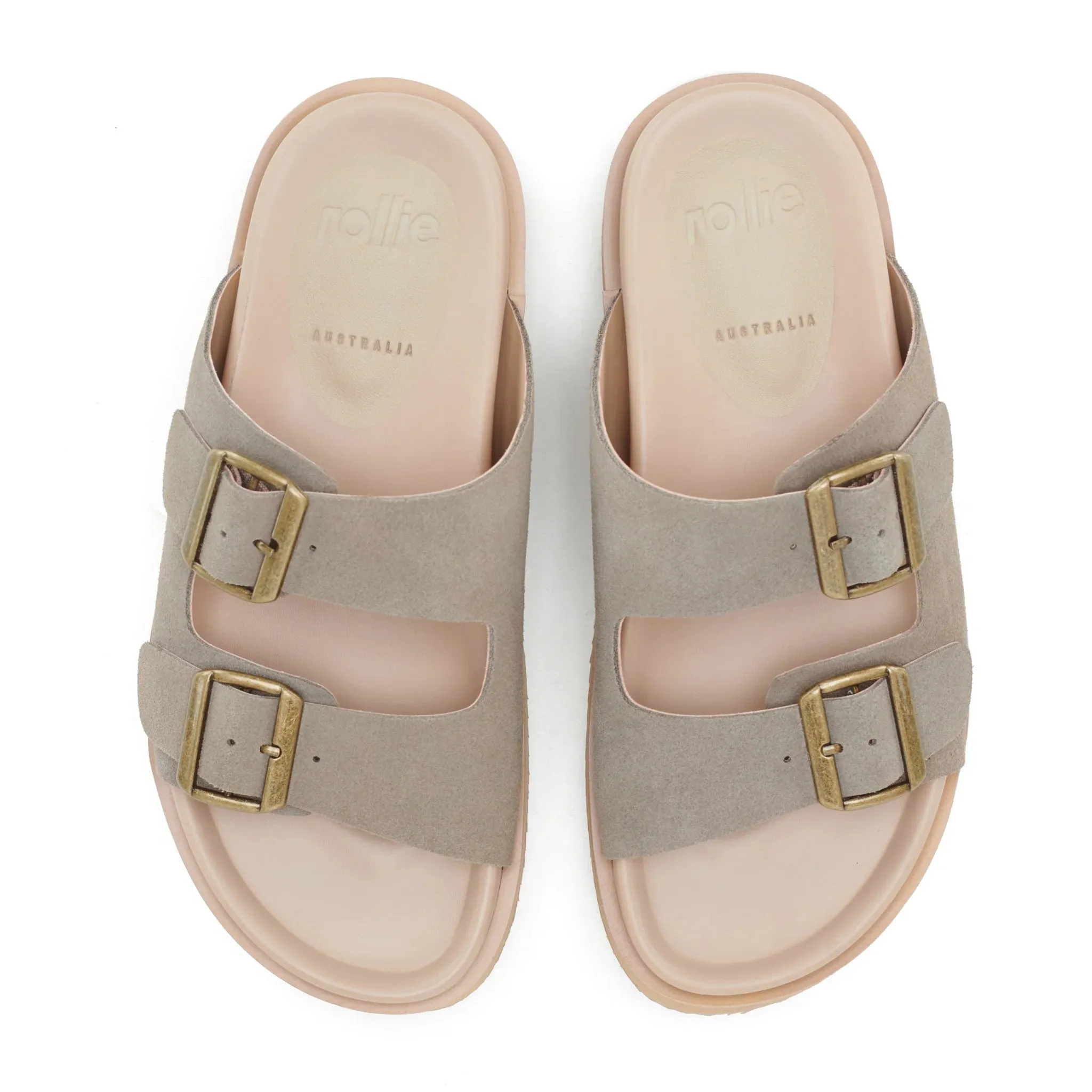 Rollie Ace Slide - Taupe Suede