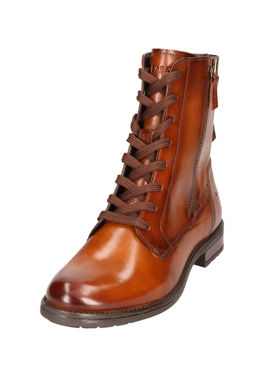 Ronja I Lace Up Boot - Cognac