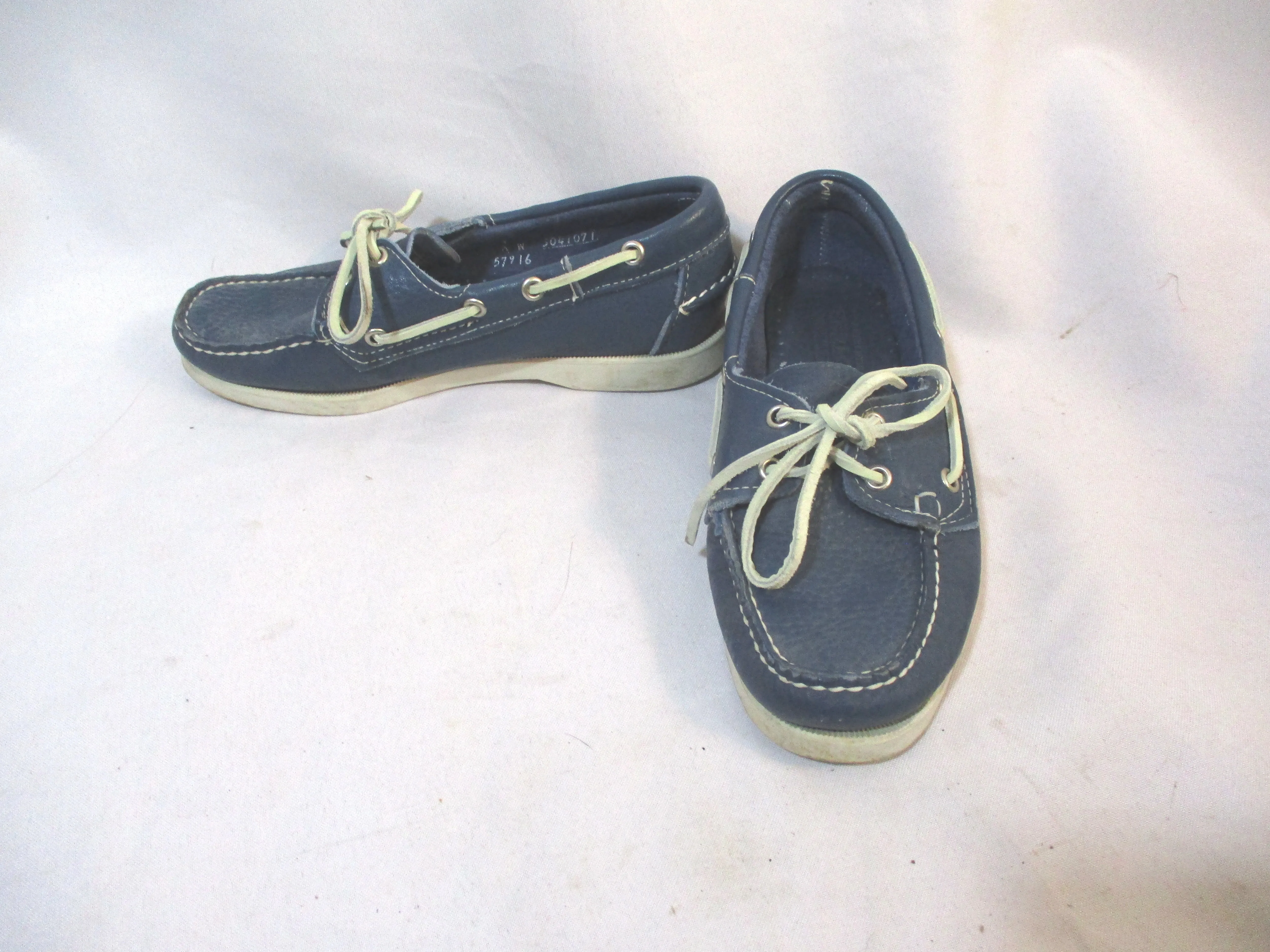 SEBAGO DOCKSIDERS Mocs Boat Shoe Preppy BLUE LEATHER 6