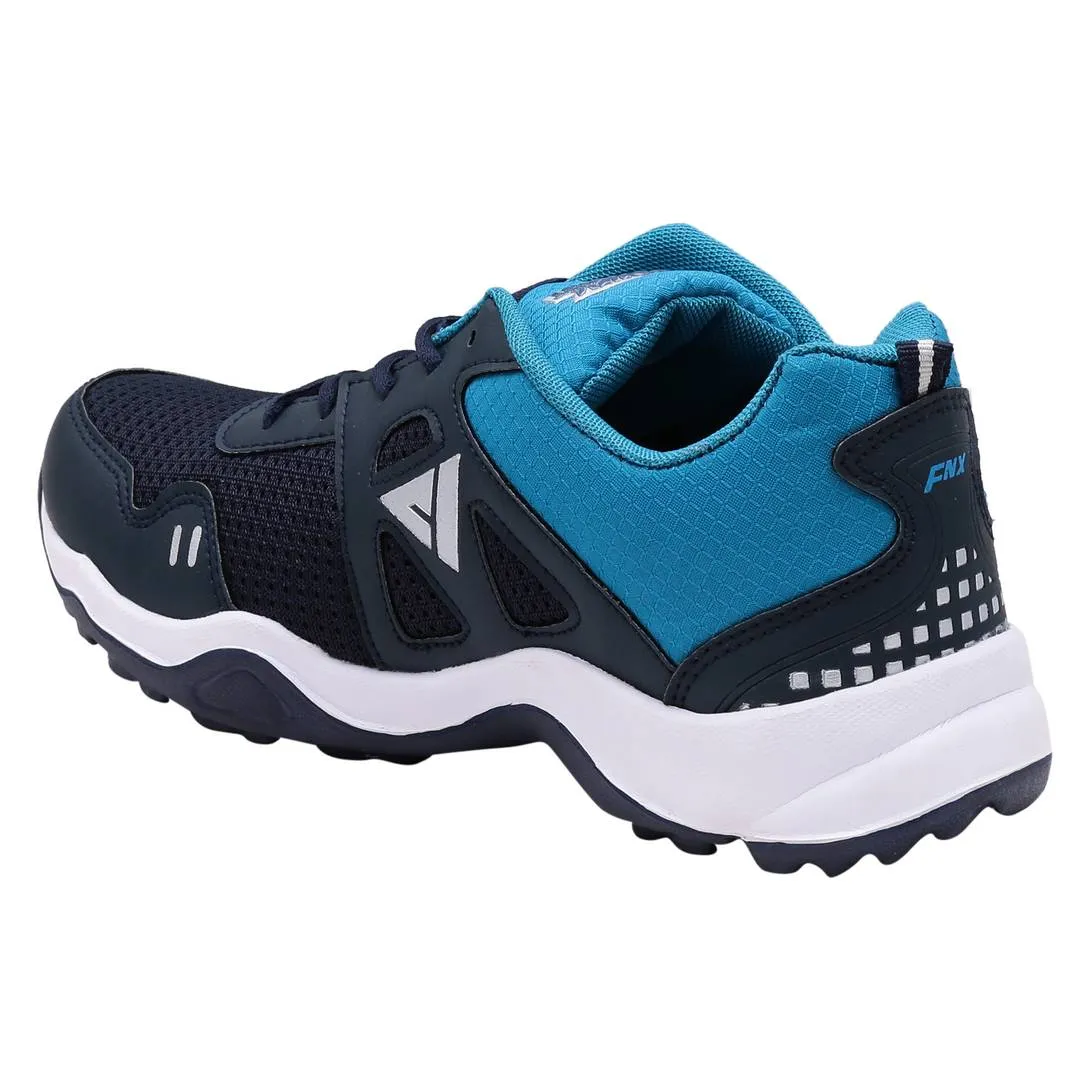 Sport Navy Blue Lace Up Mesh Running Shoes