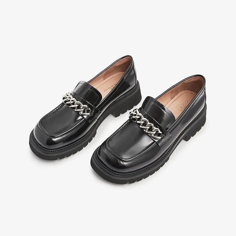 Square And All-Match Loafers