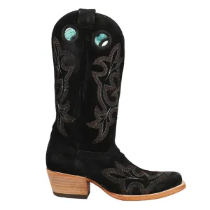 Suede Embroidery Square Toe Cowboy Boots