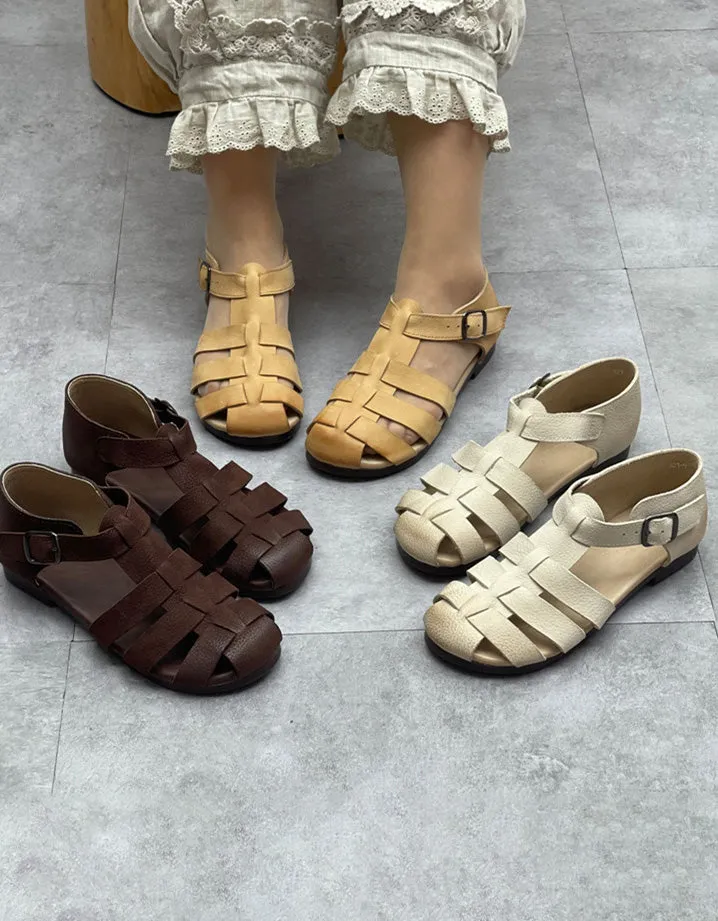 Summer Breathable Soft Leather Fisherman Sandals