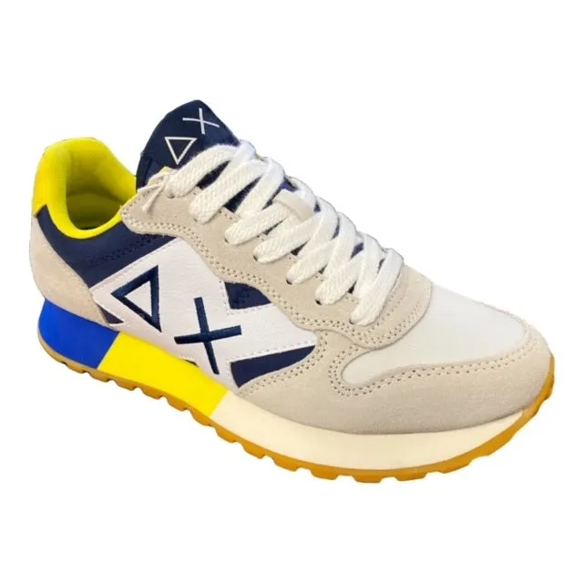 Sun68 Jaki Tricolors scarpa da uomo Z32111 0107 bianco- blu