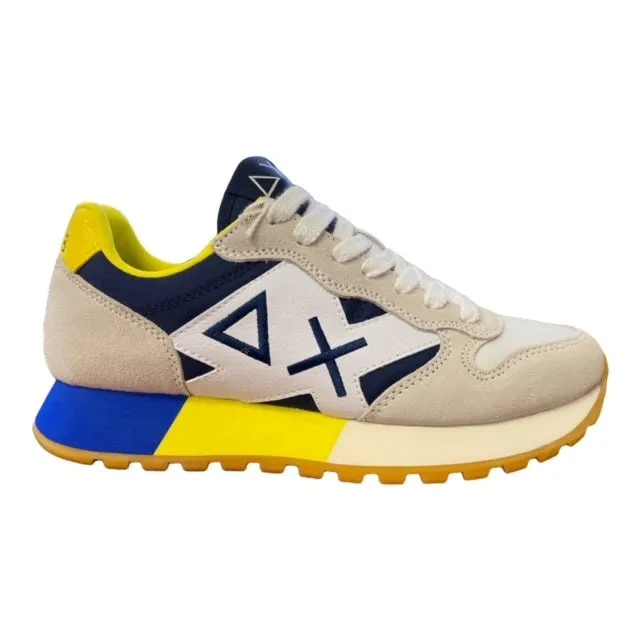 Sun68 Jaki Tricolors scarpa da uomo Z32111 0107 bianco- blu