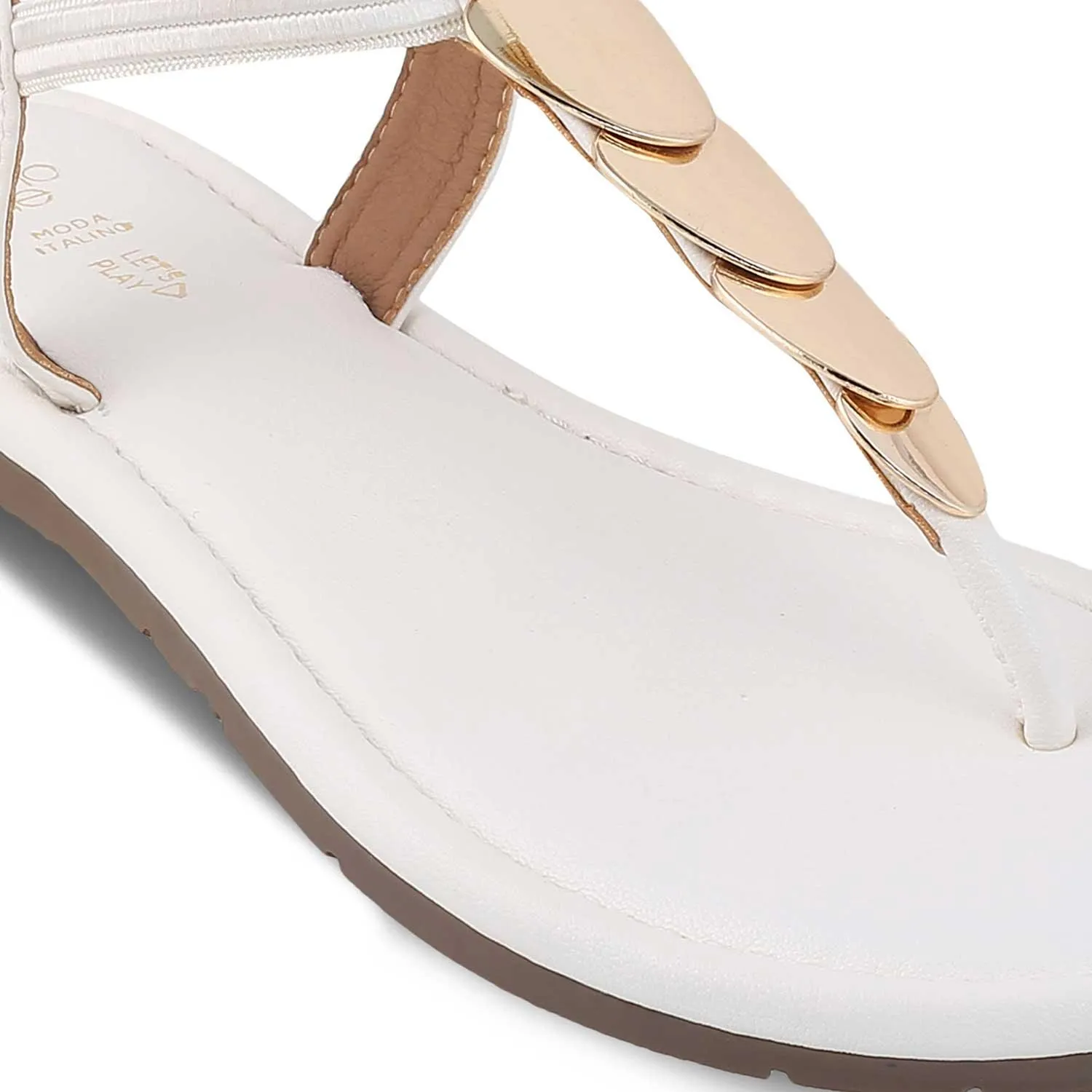 The Sine White Women's Dress Flats Tresmode