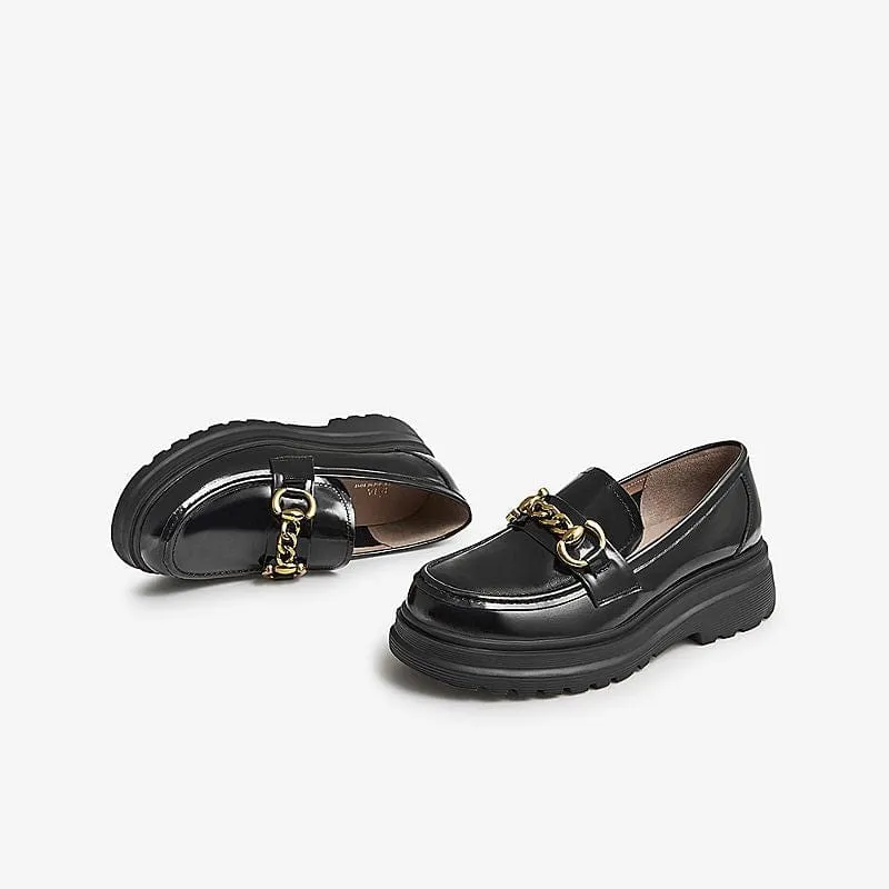 Thick Bottom Retro Loafers