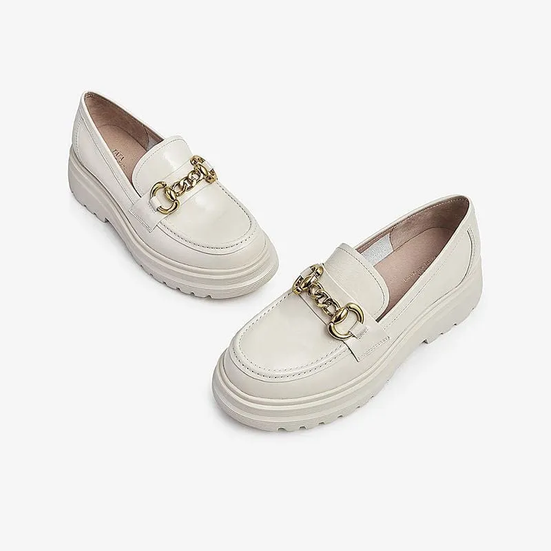 Thick Bottom Retro Loafers