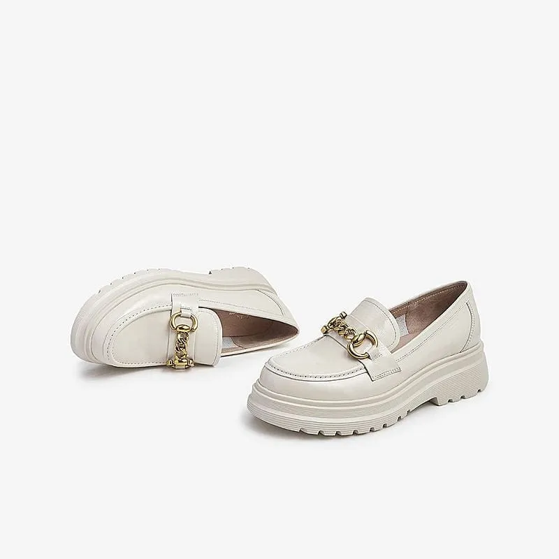 Thick Bottom Retro Loafers