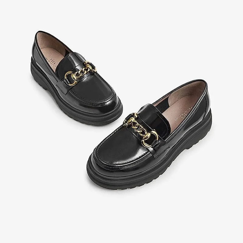 Thick Bottom Retro Loafers