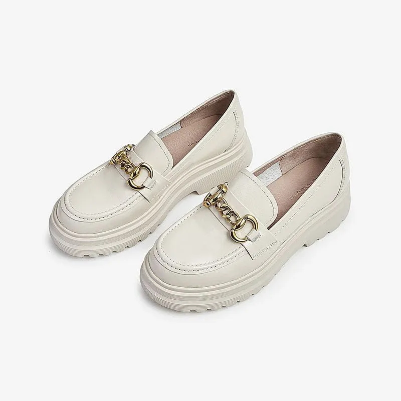 Thick Bottom Retro Loafers